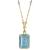 Aquamarine and Diamond Pendant with Fleur de Lise Chain P14567DA_N14696D